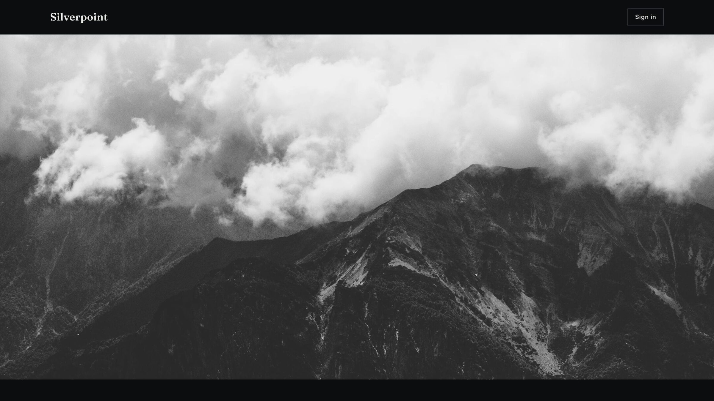 Silverpoint theme — a photo essay with a full-bleed image