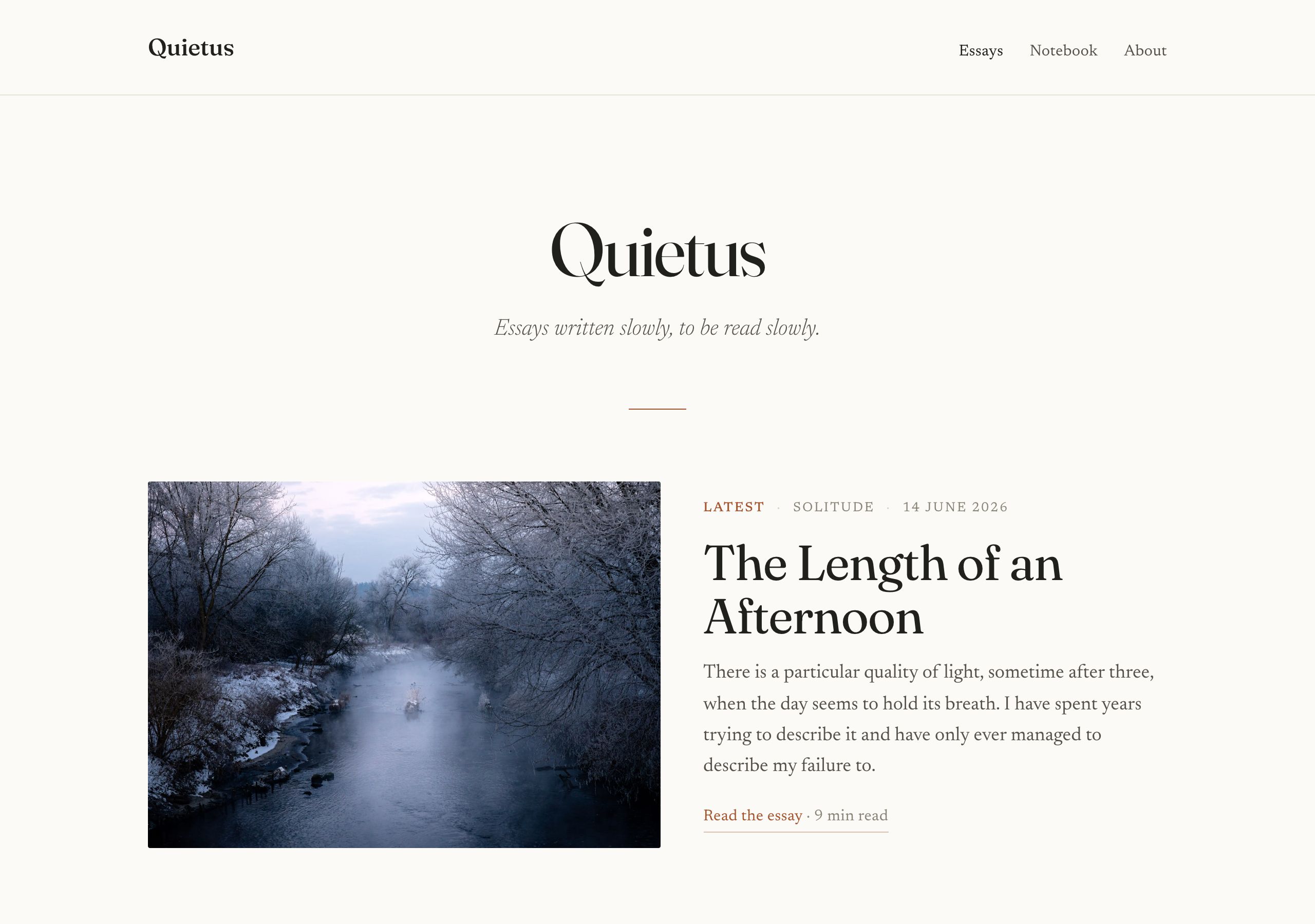 Quietus theme preview