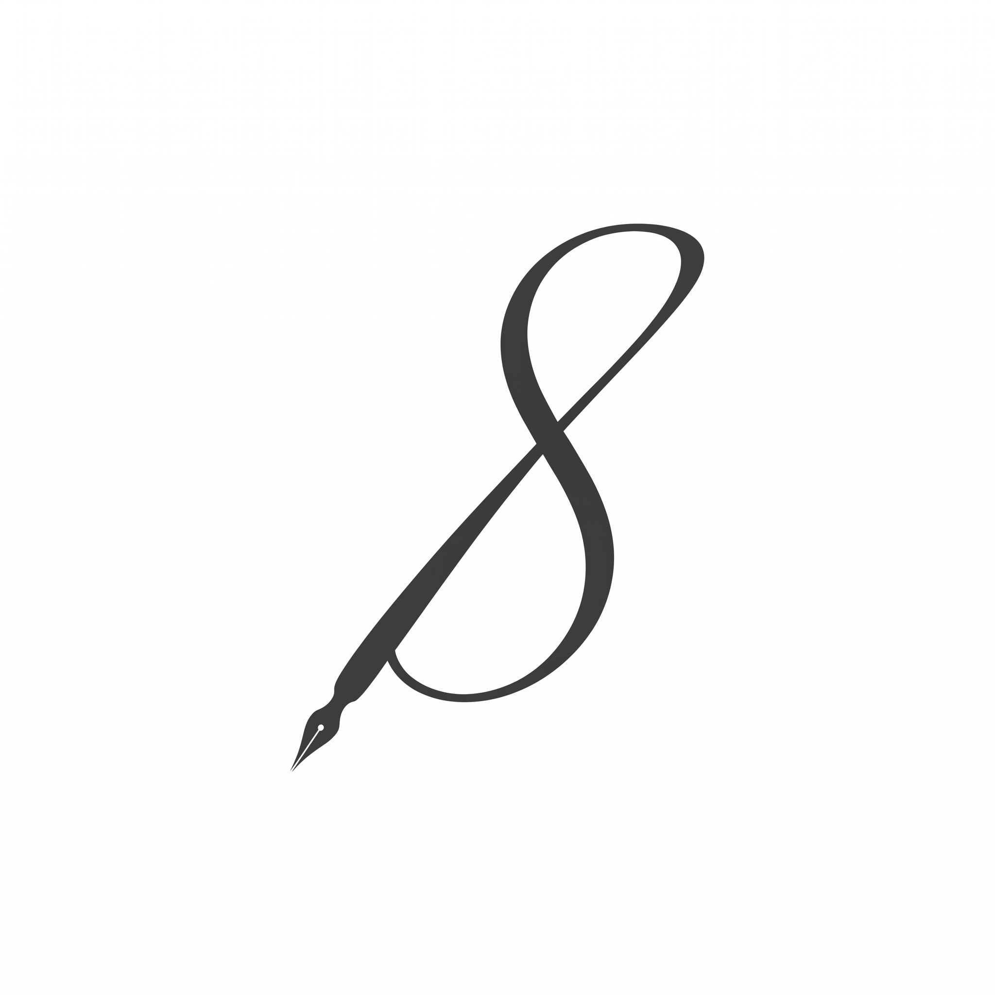 Silverpoint calligraphic S brand mark
